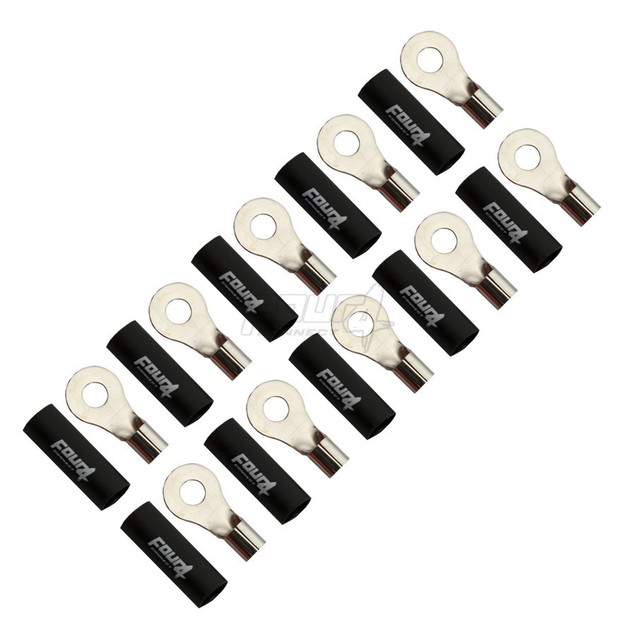 Four Connect ring terminal for cable, BLACK (M6, 10 mm2). 4-690953