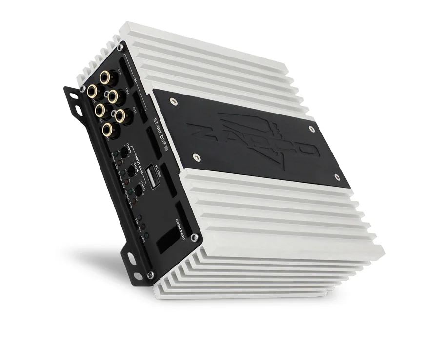 Zapco ST-68X DSP III (AB class) power amplifier (4-channel) with DSP.