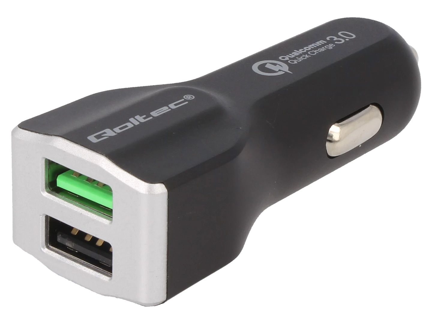 USB car charger, Quick Charge (2,4А,+ 3А). QOLTEC-50137