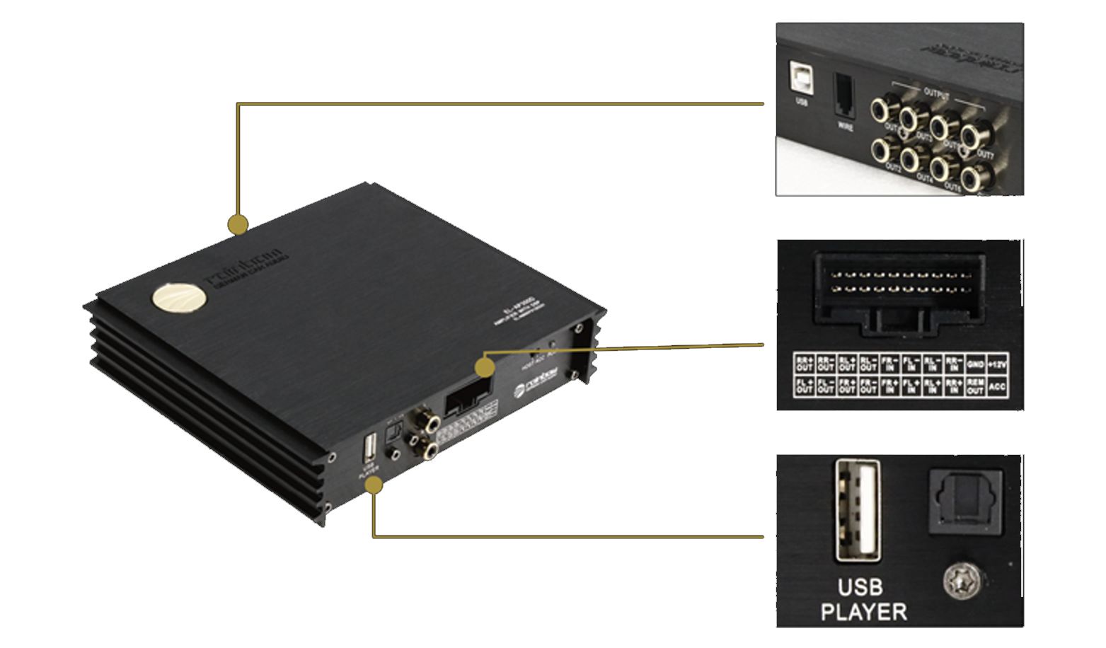 Rainbow EL-AP300D (NEO) power amplifier (4-channel) with sound processor.