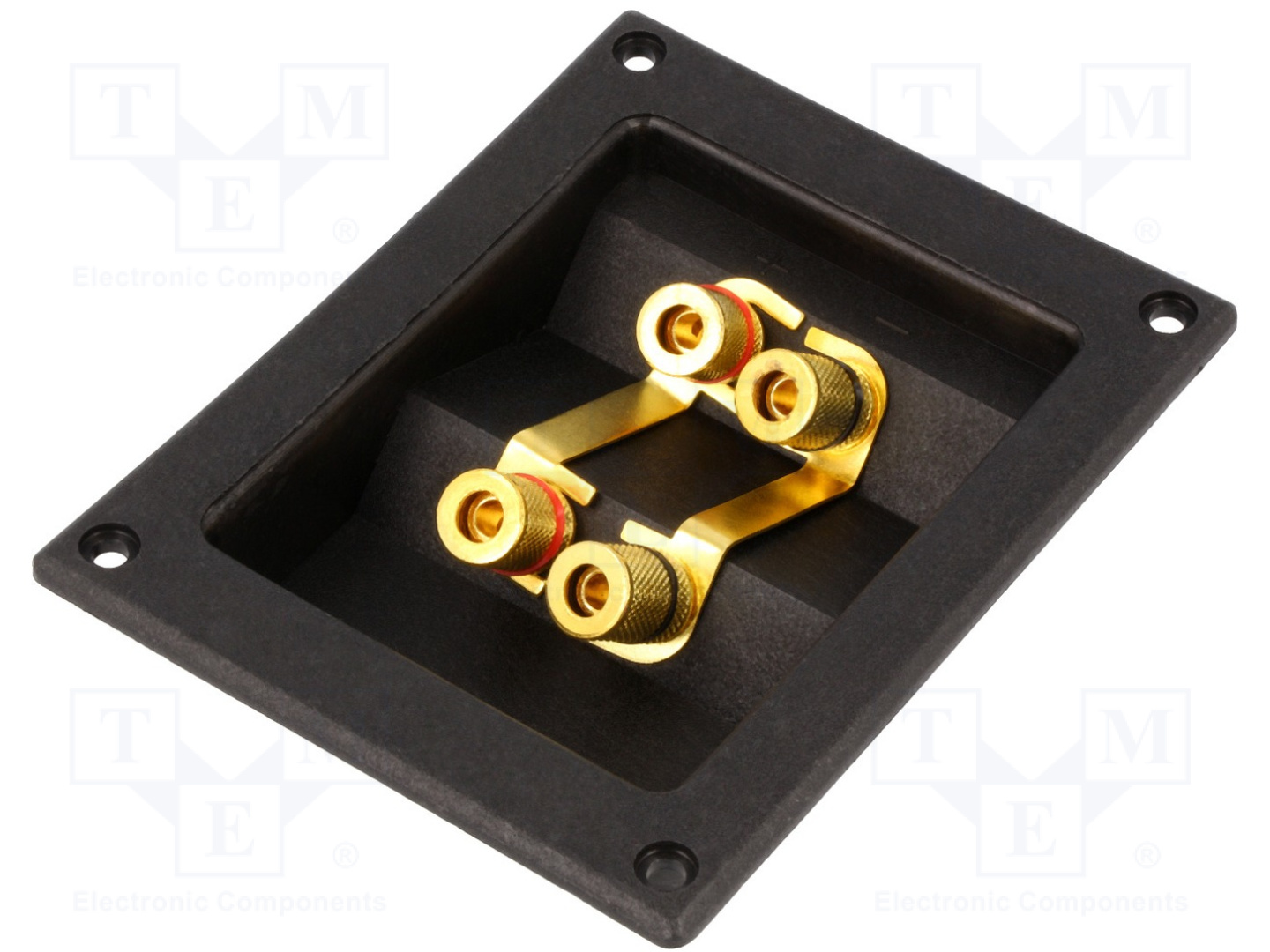 Loudspeaker terminal for plug-in connection.