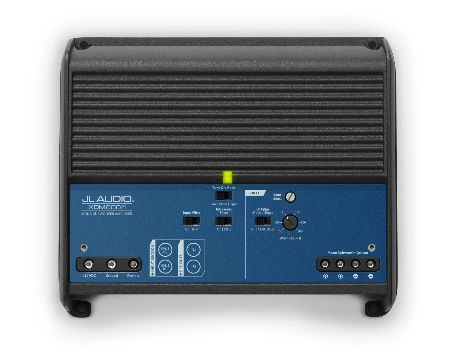 JL Audio XDM600/1 (D class) marine power amplifier (mono).