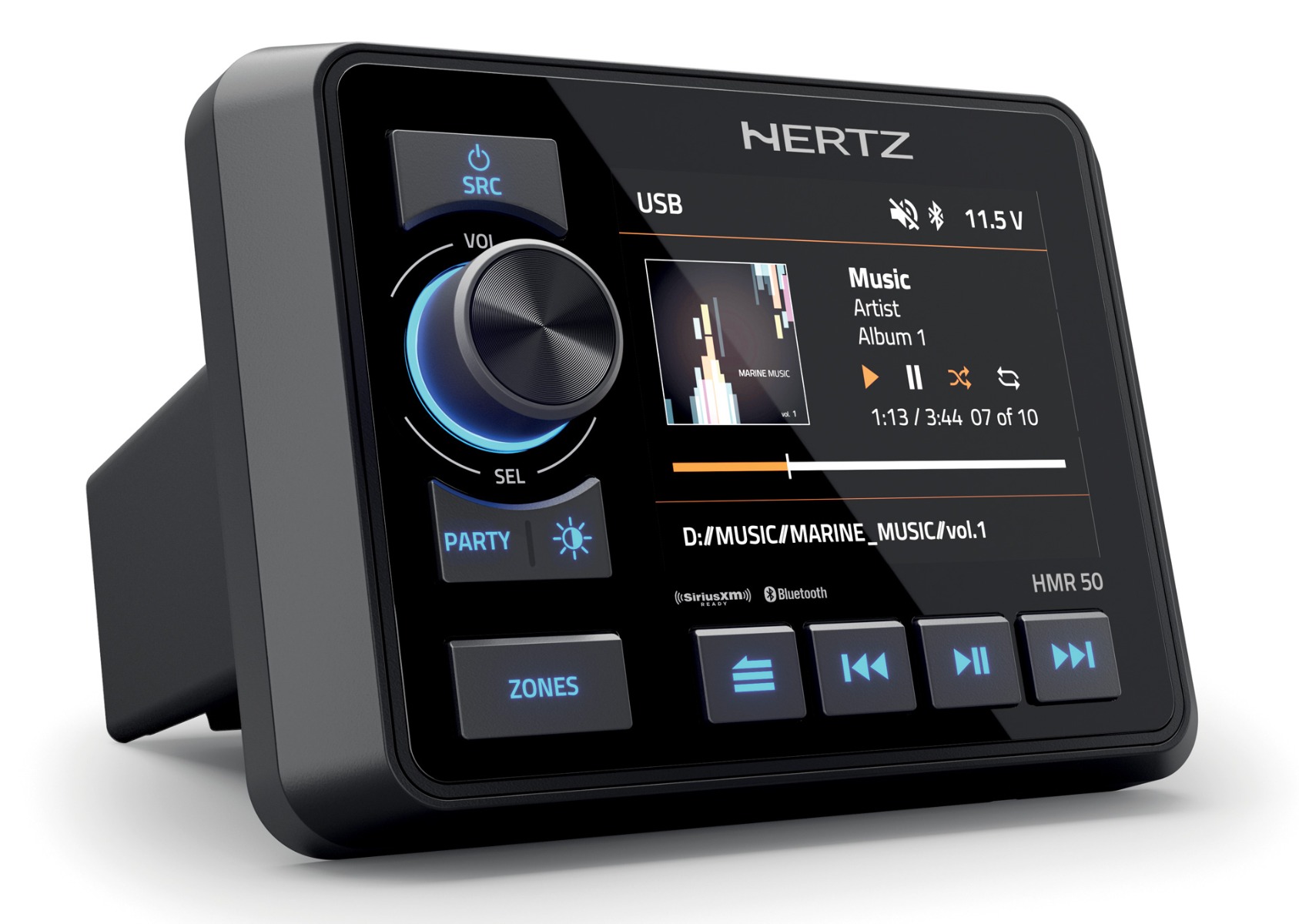 Hertz HMR 50 marine digital media receiver (IP66).