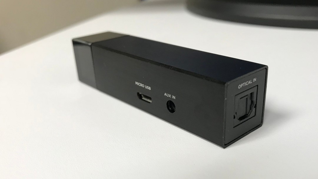 Tunai WAND bluetooth transmitter for home entertainment.