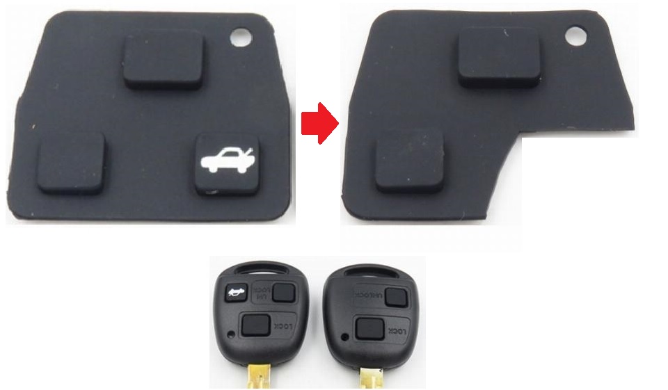 Lexus, Toyota rubber pad for remote KEY (2 or 3 button).