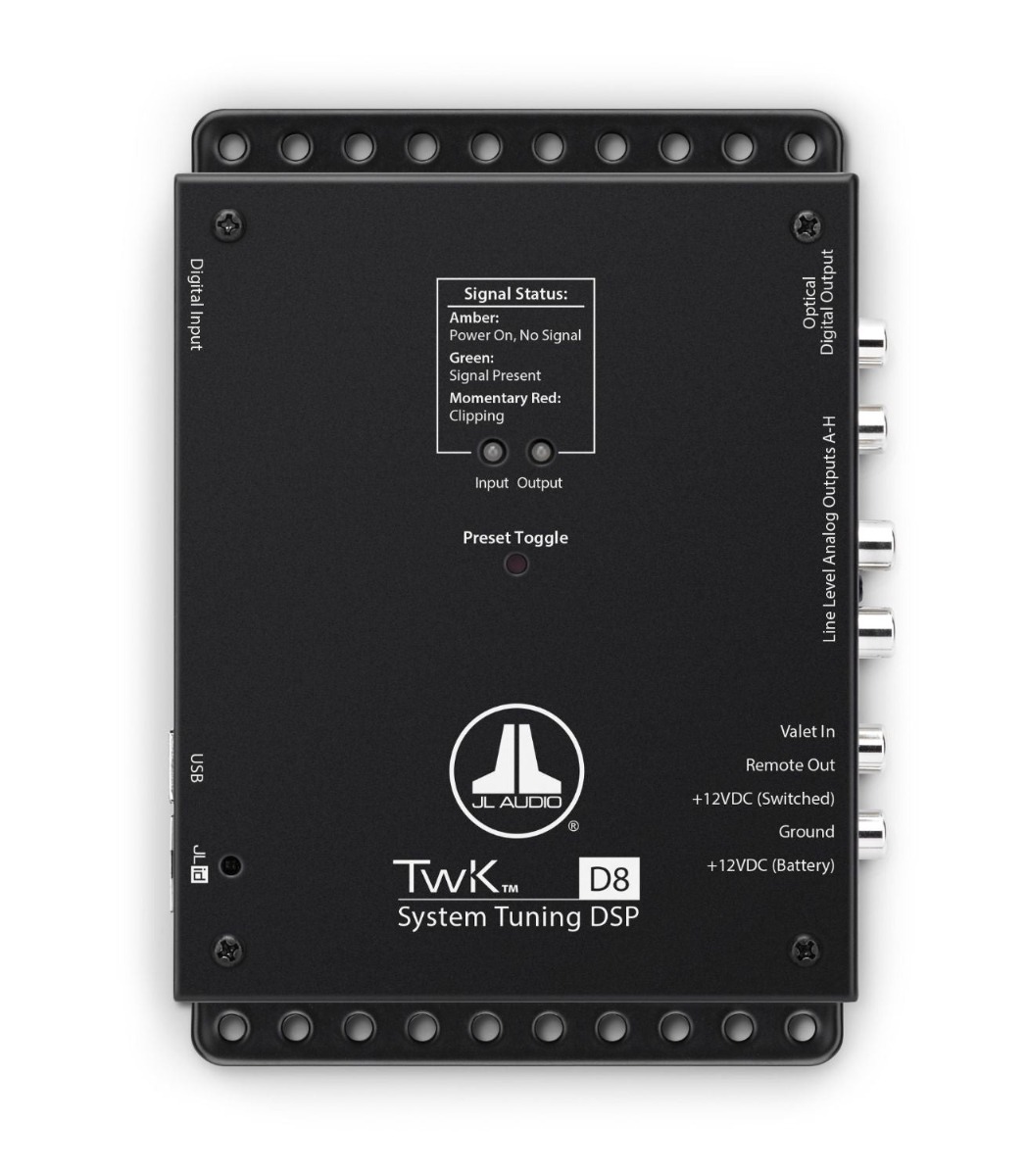 JL Audio TwK-D8 system tuning DSP controlled.