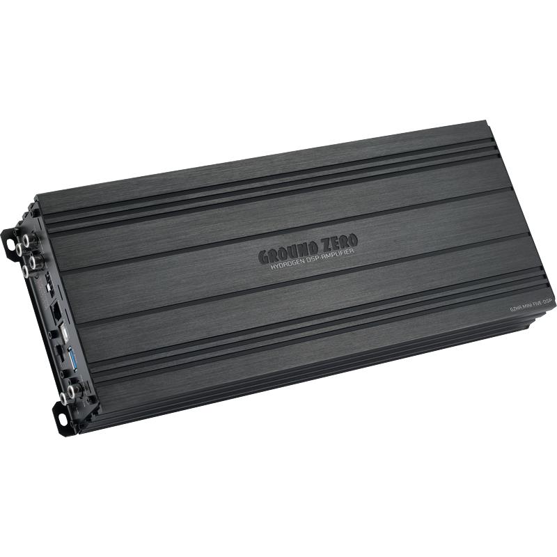Ground Zero GZHA MINI FIVE-DSP (D class) power amplifier (5-channel) with DSP.
