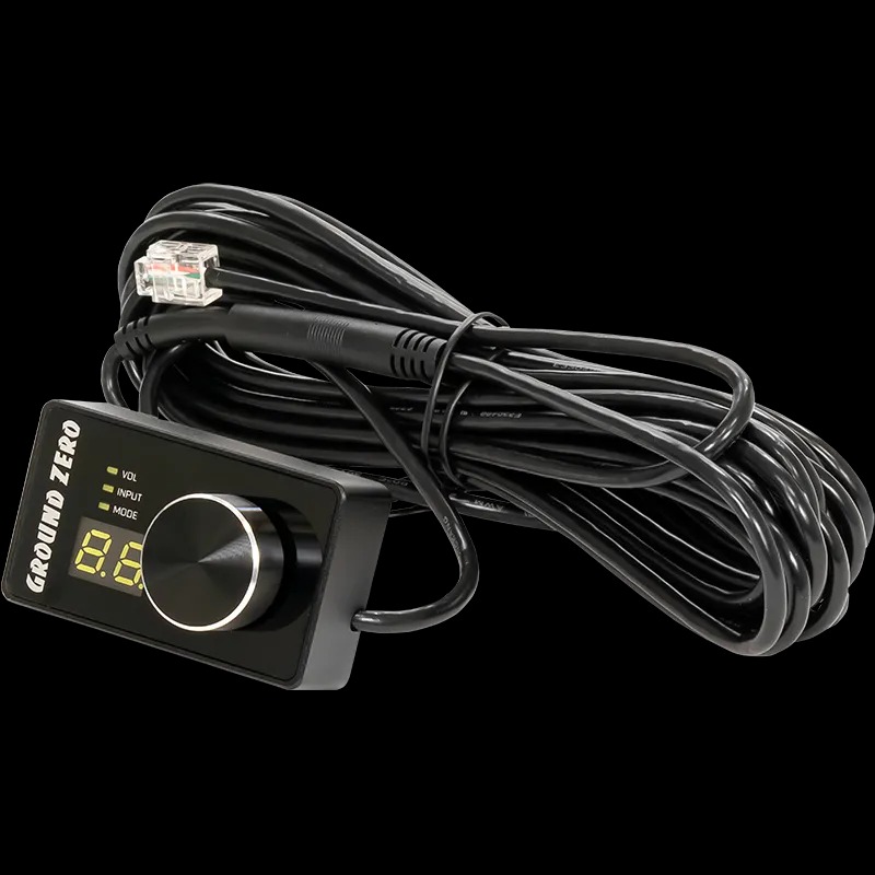 Ground Zero GZDSP REM 4-8XII-S wired remote control with LCD.