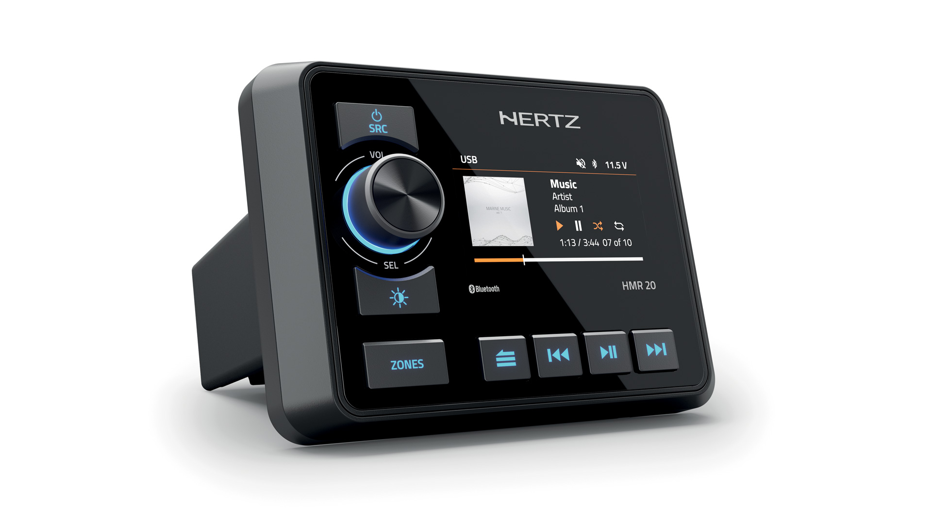 Hertz HMR 20 DAB+ marine digital media receiver with DAB (IP66).