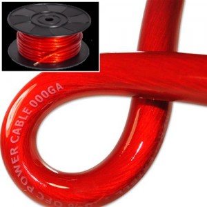 Gladen (OFC) power wire, RED (35 mm²).