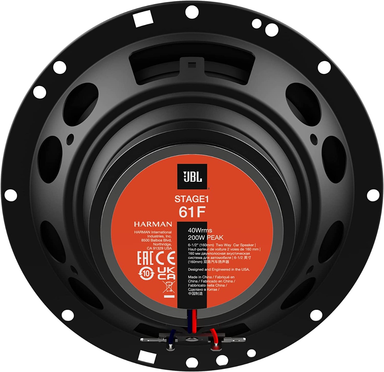JBL 61F coaxial speakers (165 mm).