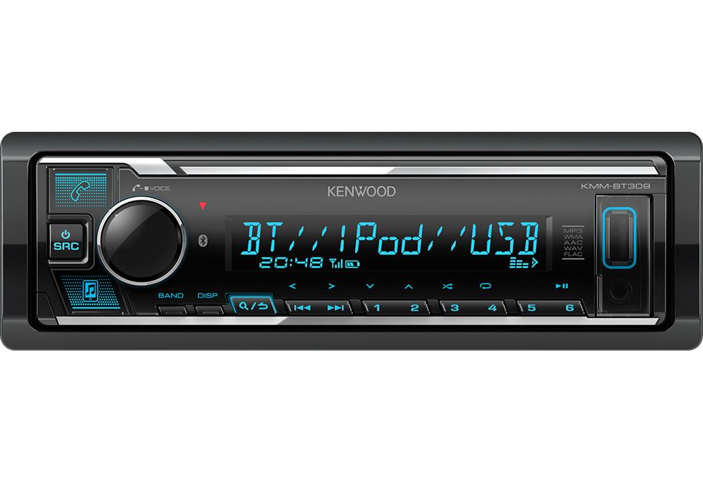 Kenwood KMM-BT309 receiver with USB, Bluetooth.