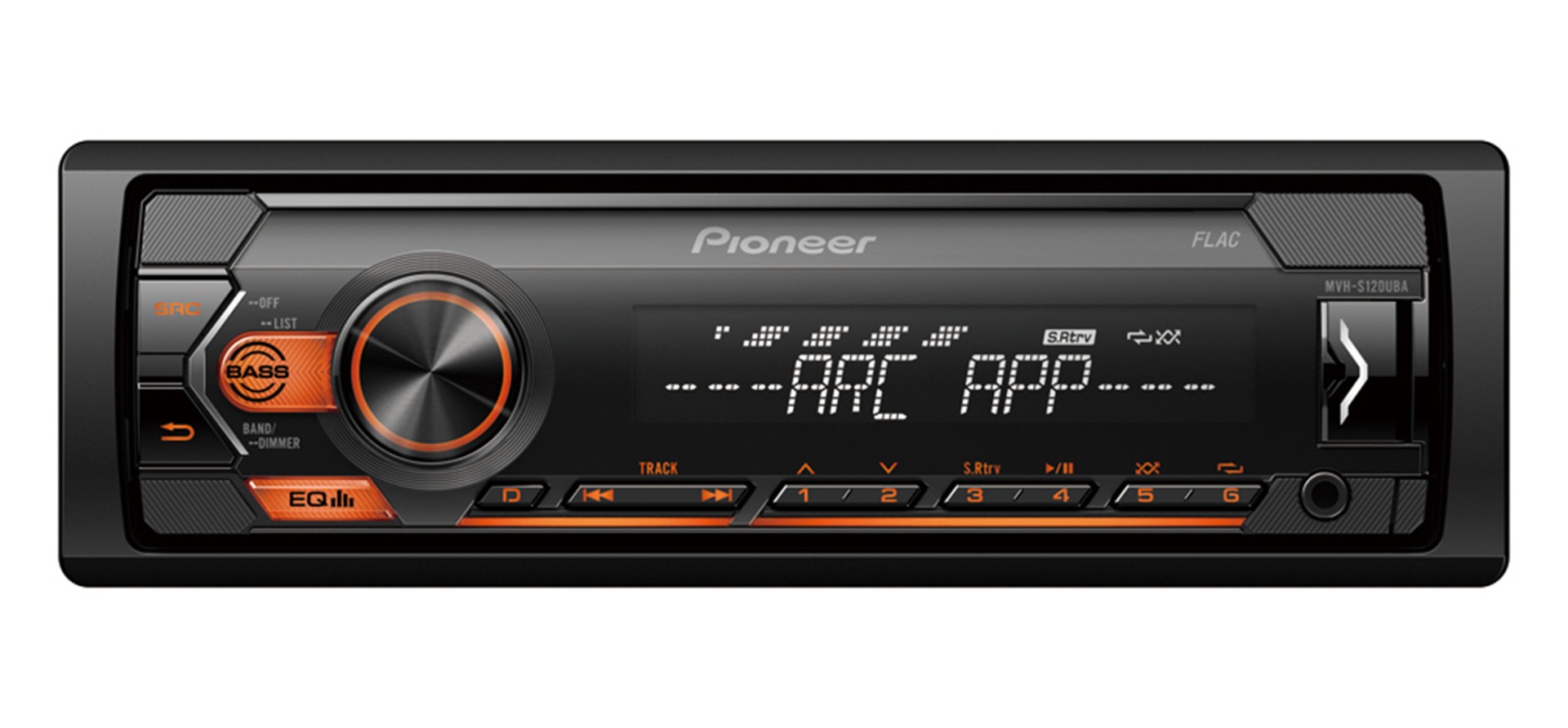 Pioneer MVH-S120UBA receiver with USB, AUX.