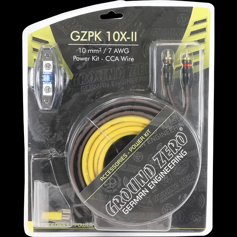 Ground Zero amplifier install KIT (10 mm²). GZPK 10X-II