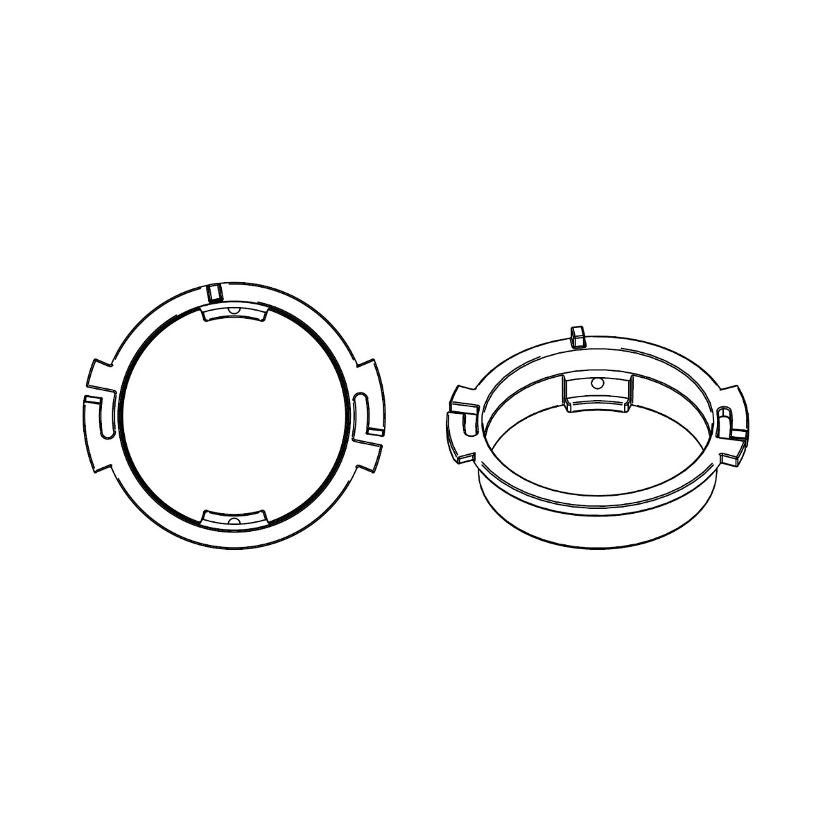 Helix CFMK25 AUD.4 adapters for COMPOSE series tweeters for Audi.