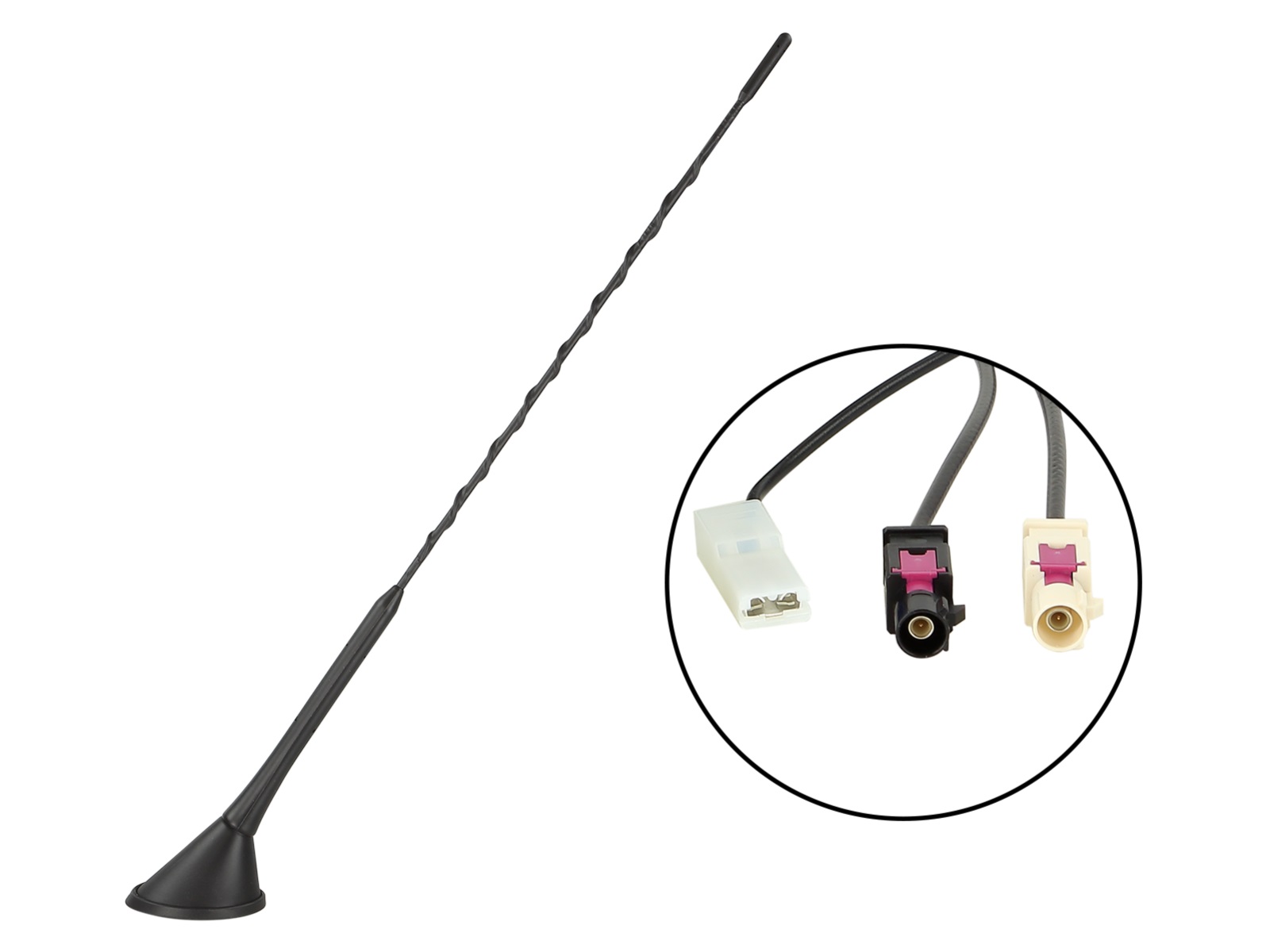 Universal, multifunction car AM/FM DAB/DAB+ antenna. 7677850