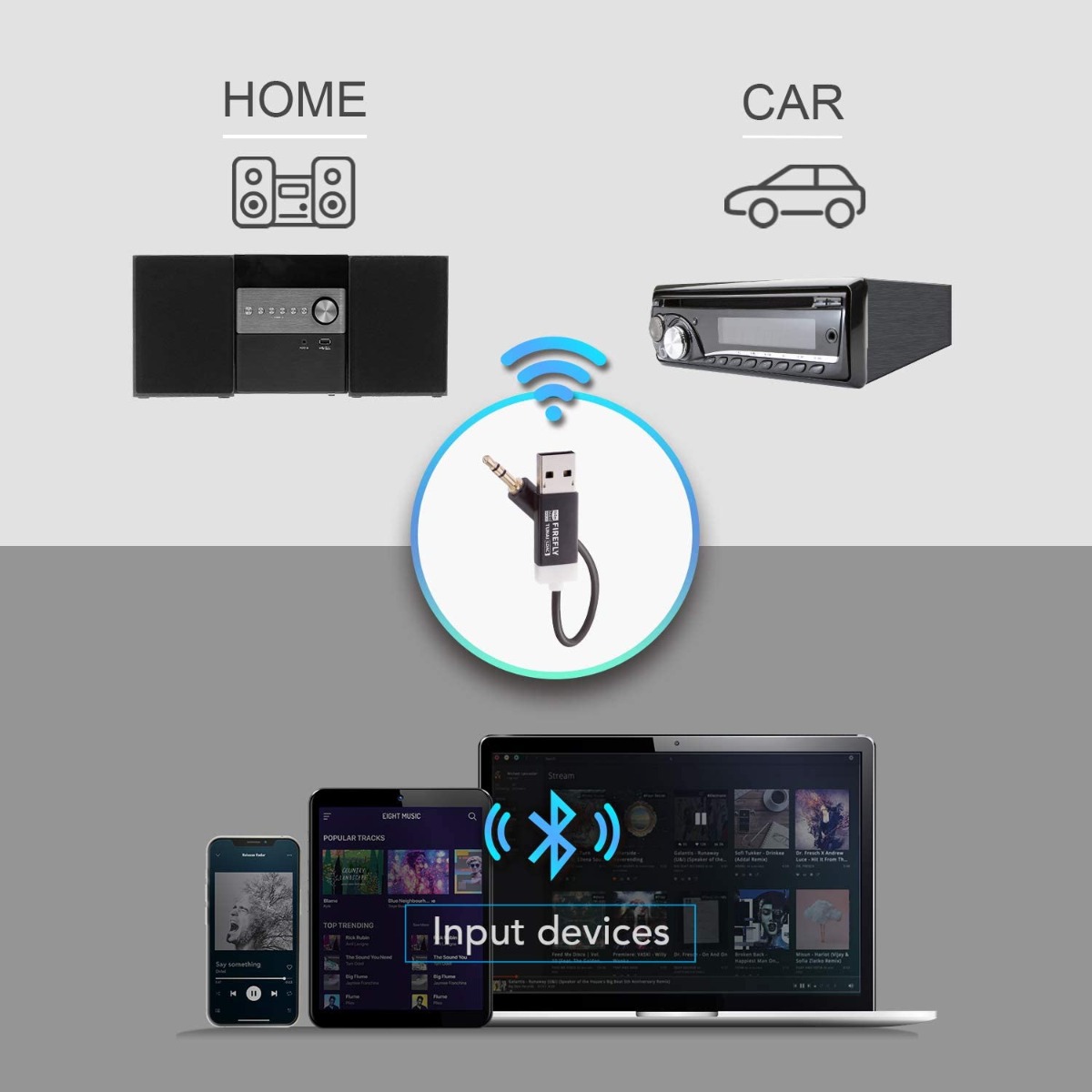 Tunai Firefly LDAC universal Bluetooth receiver (Hi-Res).