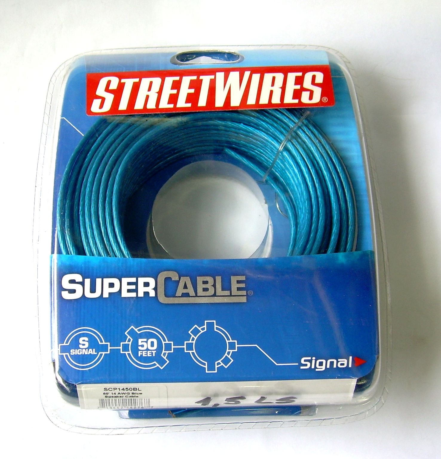 StreetWires cables for speakers (1.3 mm²).