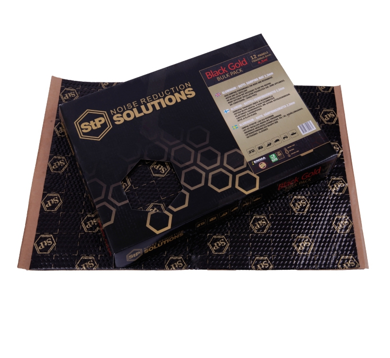 STP Black Gold self-adhesive damping mat, bulk pack (2.3 mm., 4.5 m²).