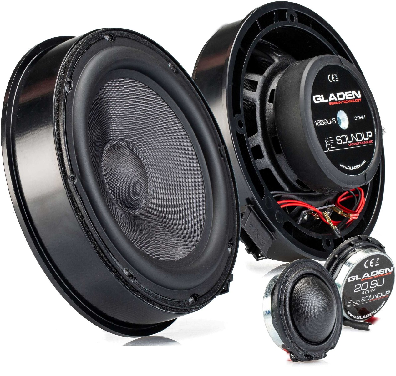 Gladen ONE T6.1 APPEARANCE component speakers (165 mm) for VW.
