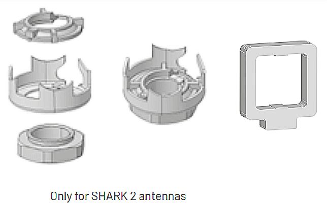 SHARK 2 antennas hole adapter for Fiat. 7131050