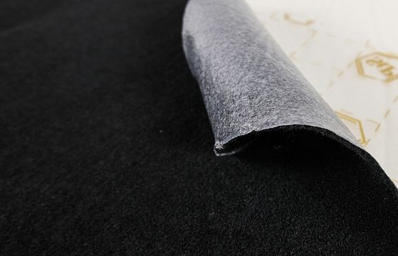 STP carpet with glue, BLACK (Silver line, width 1.0 m).